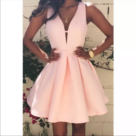 Sexy Candy Pink V Neck Dress sz.2 - Picture 1 of 7
